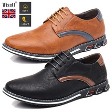 MENS FAUX LEATHER SHOES NEW ITALIAN SMART FORMAL WEDDING OFFICE PARTY SHOES SIZE