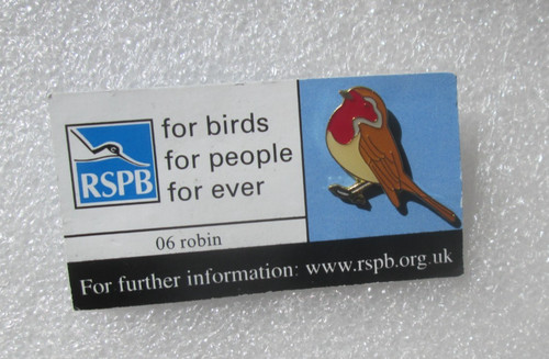 Rspb robin pin badge - 06,
