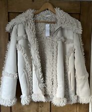 Topshop Borg Aviator jacket Size 14 