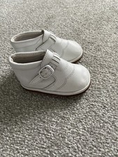 Baby Boys Spanish Fofito White Leather Boots EU 17 UK 1 Age 3-6 Months