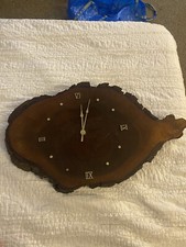 Wood Slab Clock Tree Trunk