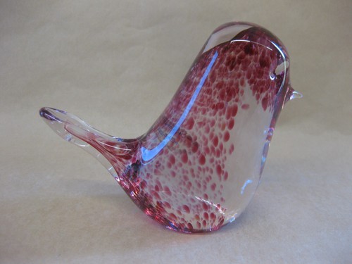 Wedgwood art glass bird figure - art,