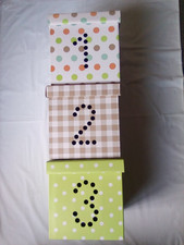 3 x Childs Nursery Decorative Boxes