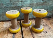 3 Vintage Wooden Industrial