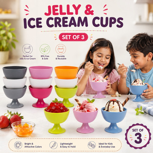 3pc plastic bowls cups - 3pc, ice