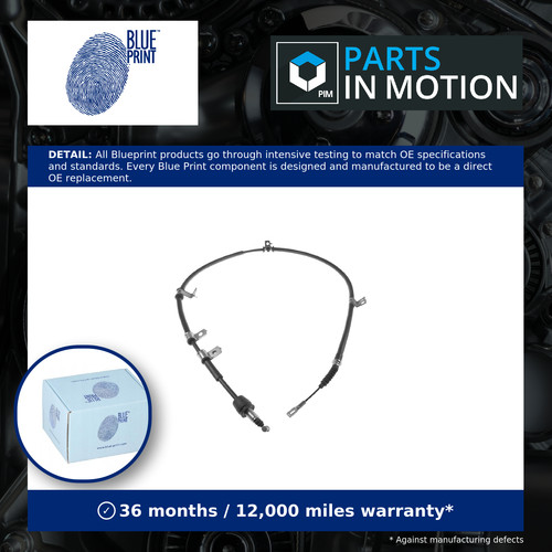 Handbrake cable rear - handbrake, left