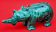 MALACHITE - SMALL RHINOCEROS  - A FABULOUS LITTLE ITEM! 