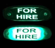 FOR HIRE WINDOW TAXI SIGN