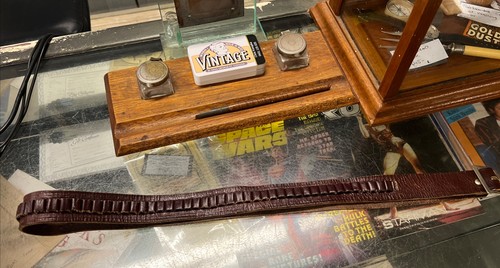 Vintage leather bullet belt - vintage,