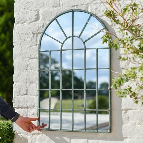 Arched metal glass - &,