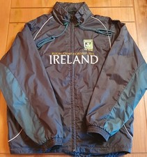 IRFU Ireland Rugby Jacket Men's Size XL Lightweight Green Full Zip Hooded Coat