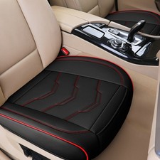 Black red leather car front - black/red, pu
