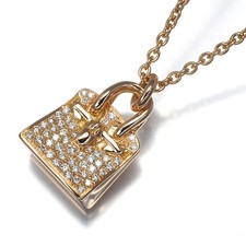 Auth HERMES Necklace Diamond