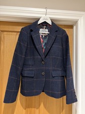 JOULES Tweed Jacket UK 10 Navy