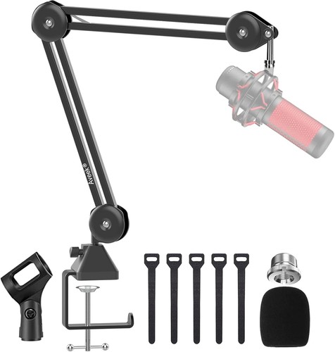 Microphone boom arm with - microphone,