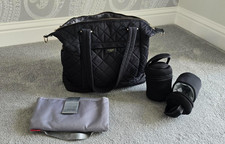 Storksak Black and Gold Baby Changing Bag Set