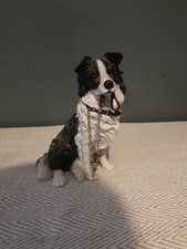 Leonardo Sitting Walkies Border Collie Ornament Figurine Sheep Dog Statue 2006