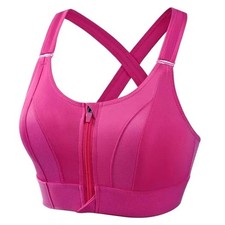 Women Sports Bra Front Zip