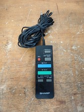 Black Remote Control Wired Handheld for Sharp Video Cassette Recorder Genuine