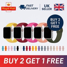 For Apple Watch Strap Series 10 9 8 7 6 5 Silicone Band 38/40/41 & 42/44/45/49mm