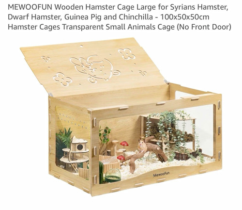 Two wooden hamster cage - hamster,