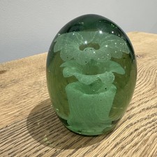 Vintage Green Glass ‘Dump’ Paper Weight  