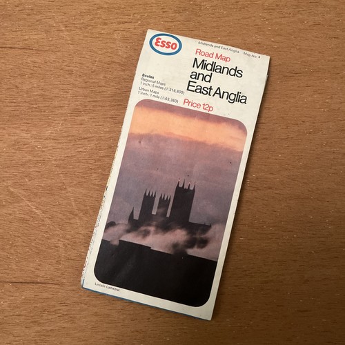 Vintage foldaway esso road map - foldaway,