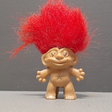 Vintage Troll Doll Starey Eyed Pencil Topper Red Hair 1990s Retro Novelty Gift
