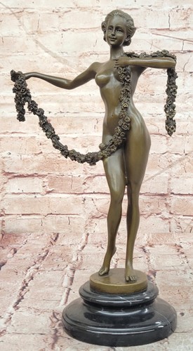 Bronze art deco woman - deco,