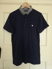 Navy The Spitalfields Tshirt with Collar Size Medium Good Condition