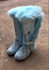 Winter Kids Girls Princess Rainbow Queen Warm Snow Boots Fur Sequin Long boots