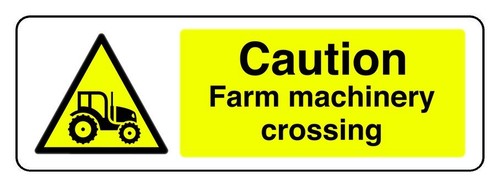 Caution farm machinery - farm,