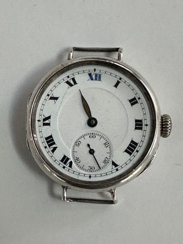 Antique silver trench watch - silver,