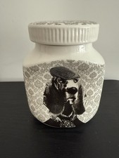 Baci Milano I Love Dog Porcelain Jar Basset Hound Dog NEW