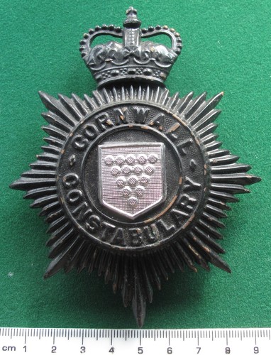Cornwall constabulary helmet - cornwall,