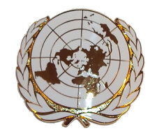 New OFFICIAL Issue OR's United Nations Cap Badge - UN Beret Badge