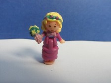 vintage POLLY POCKET spare BRIDESMAID FIGURE for WEDDING CHAPEL playset bluebird
