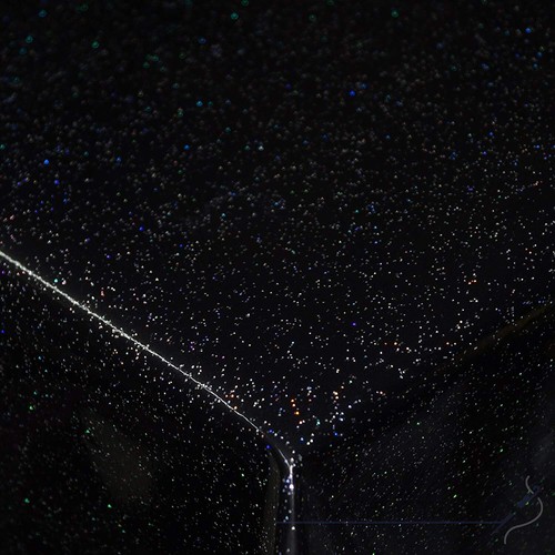 Plain black thick glitter - black,