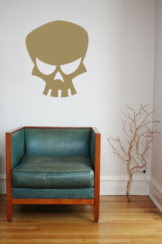 Large skull vinyl wall - skull,