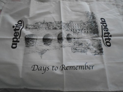 Tea towel advertizing - towel:,