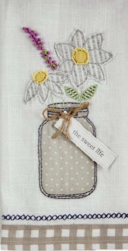 Mud pie flower applique - pie, tea