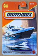 Matchbox Coast 2 Coast 89/125 White Black Mattel Boat Collectable Toys 