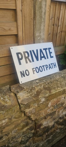 Vintage private footpath - vintage,