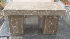 3 Piece Concrete Bench