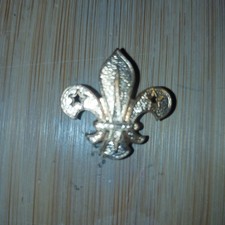 UK Scouting Bronze Coloured Metal Scout Beret Badge New Old Stock