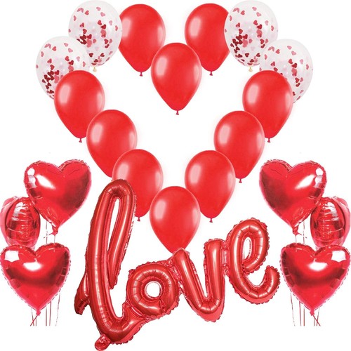 Elegant red balloon - red, set