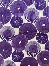 Large vintage Purple fabric curtains -1960s 70s mid-century -93” x 90”