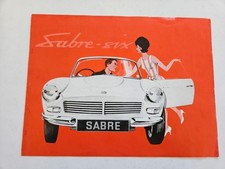 RELIANT SABRE SIX SALES BROCHURE 1962 1963