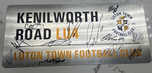 Signed luton town road sign - town, fc