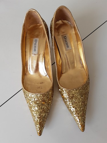 Gold glitter dune winklepicker - glitter,